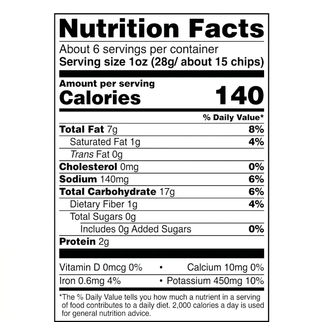 9650 - Siete Chips Potato Sea Salt - NFT