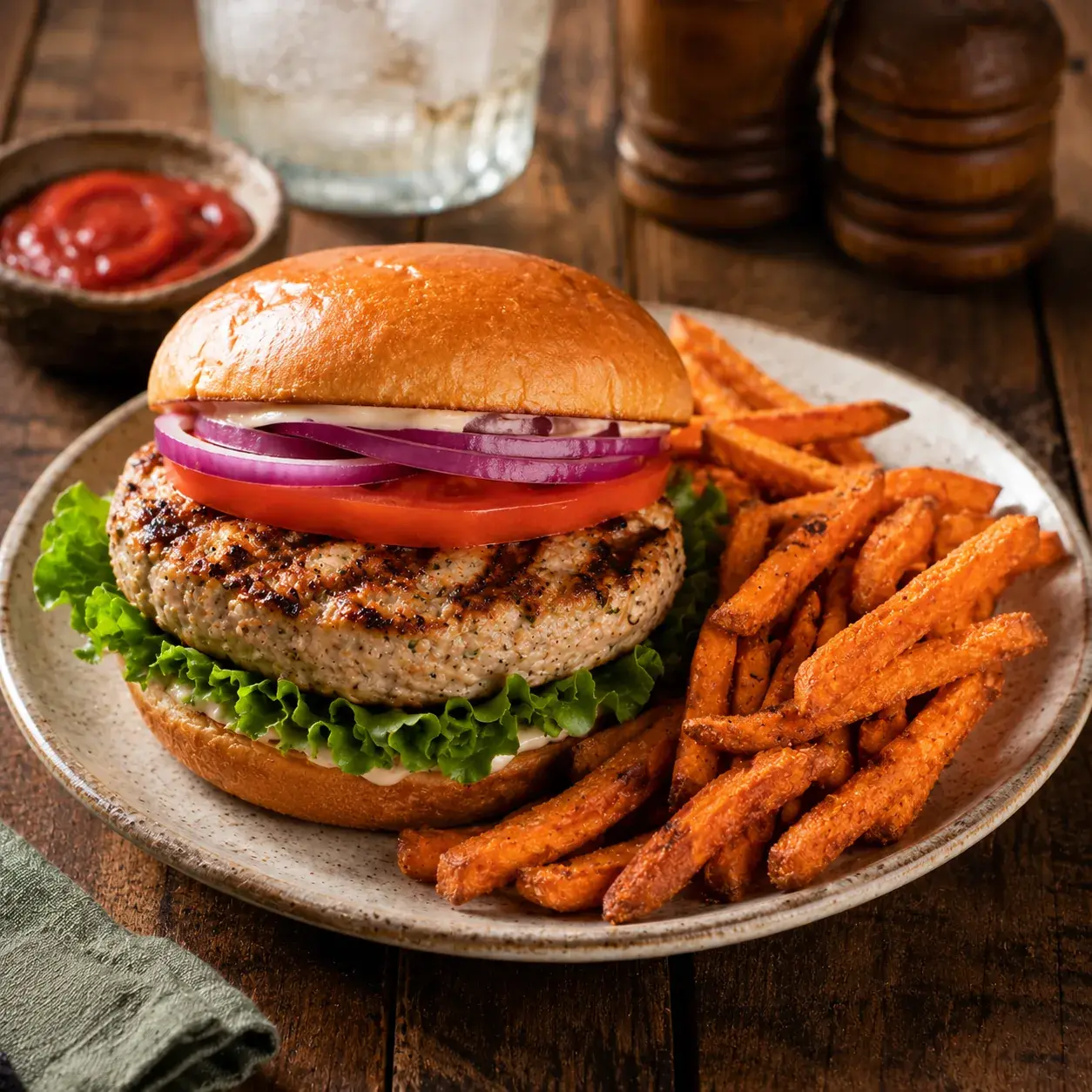 Turkey Burgers with All the Fixings