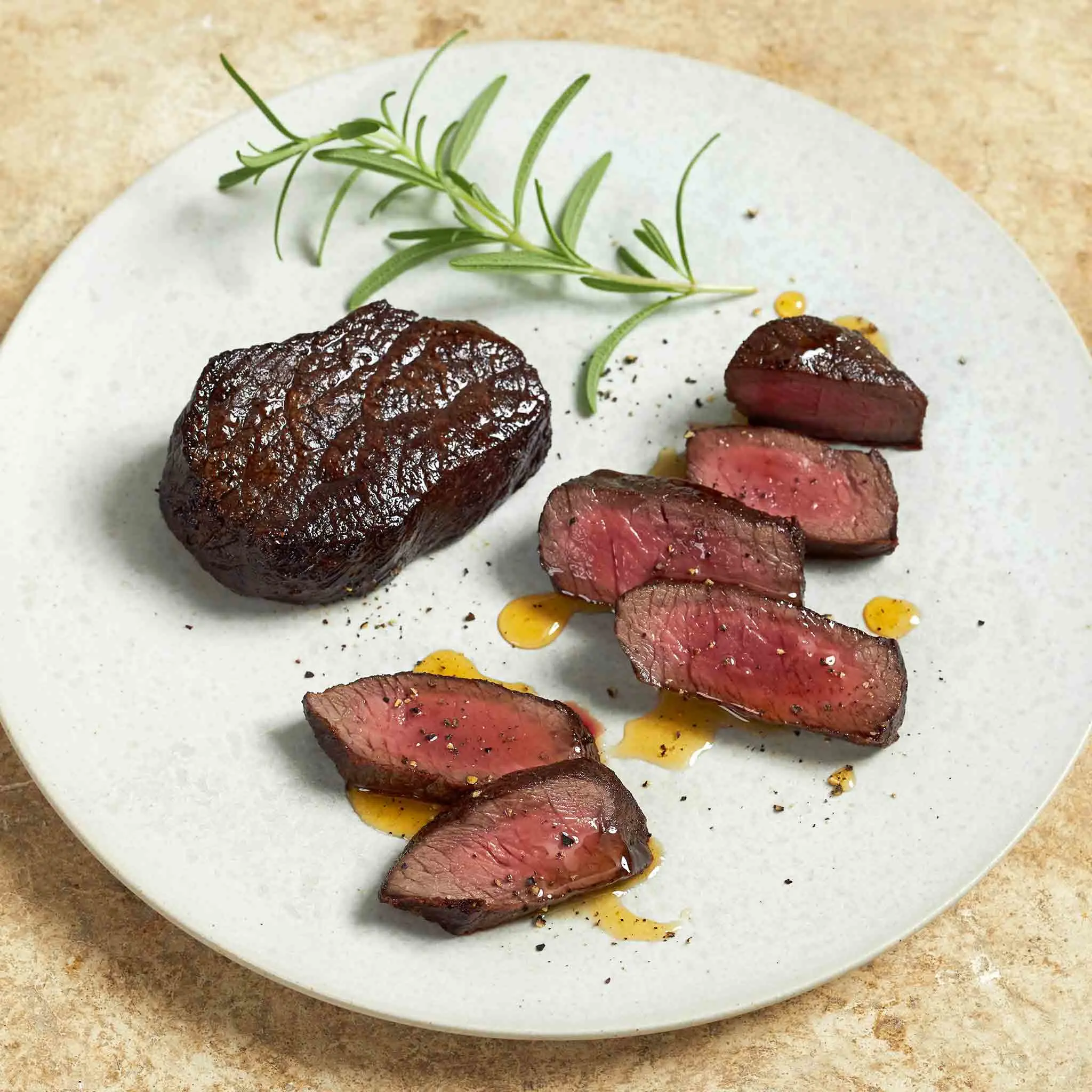 5718 WF PLATED Elk Medallions Honey Rosemary Specialty Meats