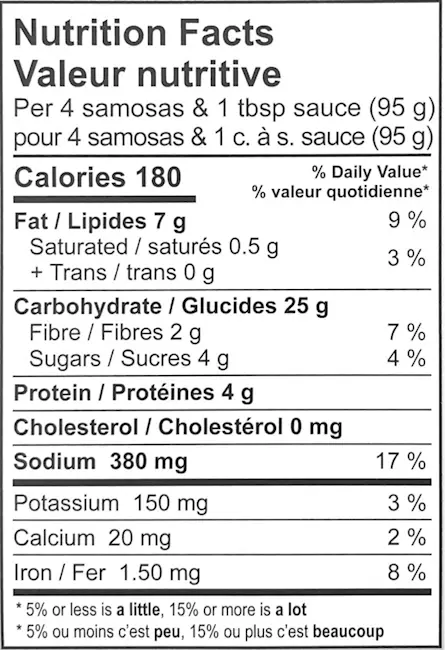2031 - Mini Vegetable Samosas with Tamarind Sauce - NFT