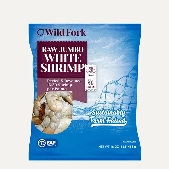 6282 Raw Shrimp 16 20 PD tail-on, Jumbo, 1 Lb