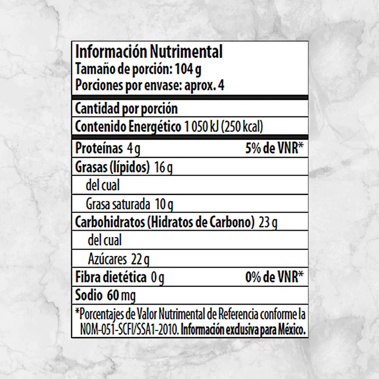 82150 HELADO DE FRESA HÄAGEN DAZS 473ML Info Nutrimental