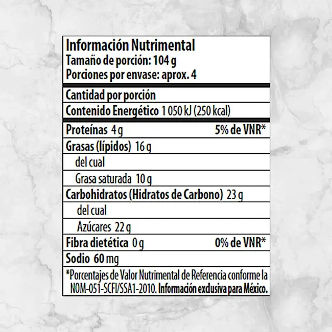 82150 HELADO DE FRESA HÄAGEN DAZS 473ML Info Nutrimental