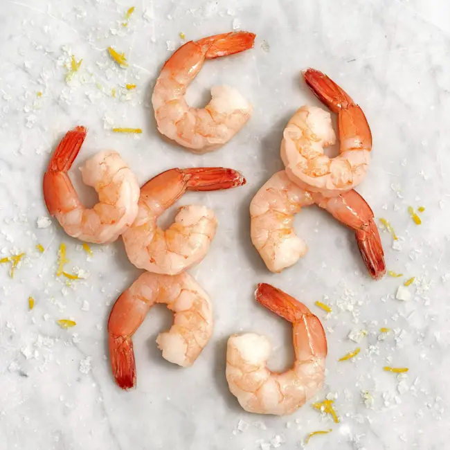 6015 WF Raw Fully Cooked Peeled & Deveined Jumbo Shrimp Tail On Seafood