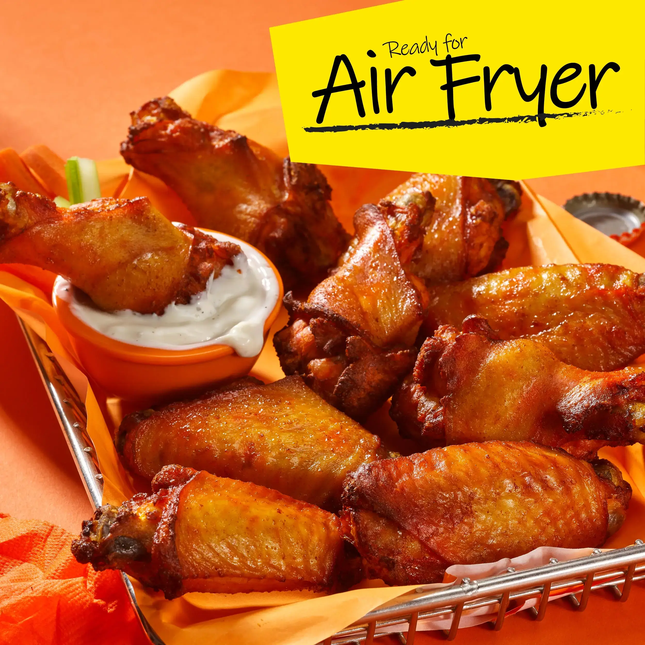RAW Air Fryer Buffalo Crispy Wings