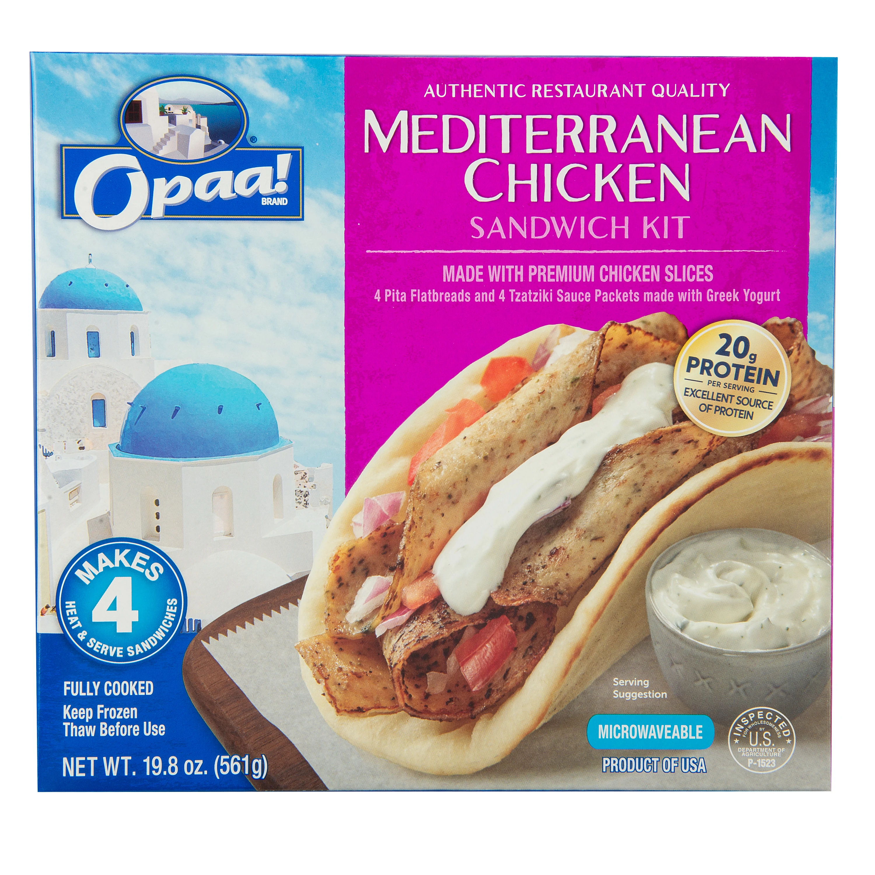 8152 PACKAGING Meditrerranean Chicken Gyros Kit - Opaa!