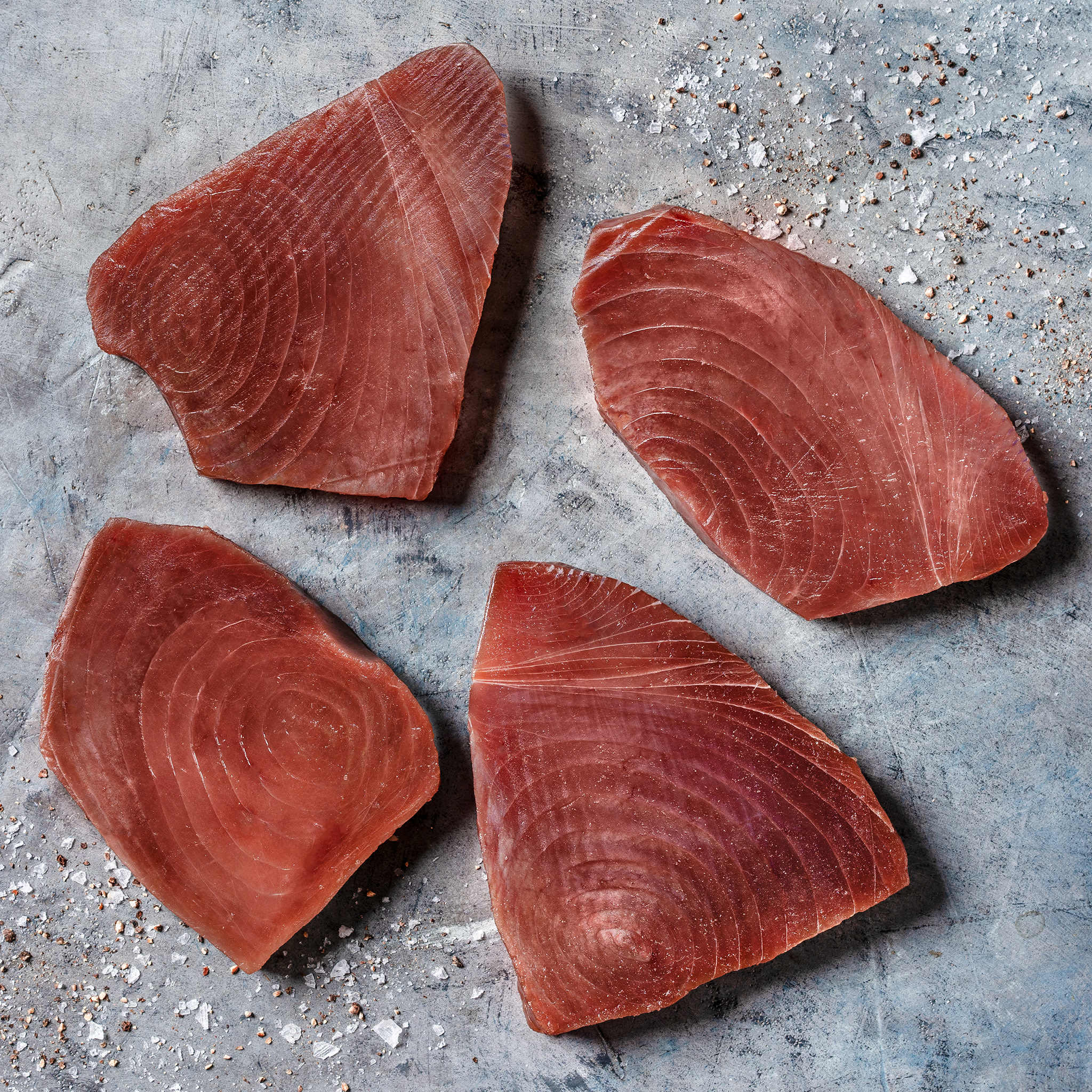 6203 raw Yellowfin Tuna Steaks 