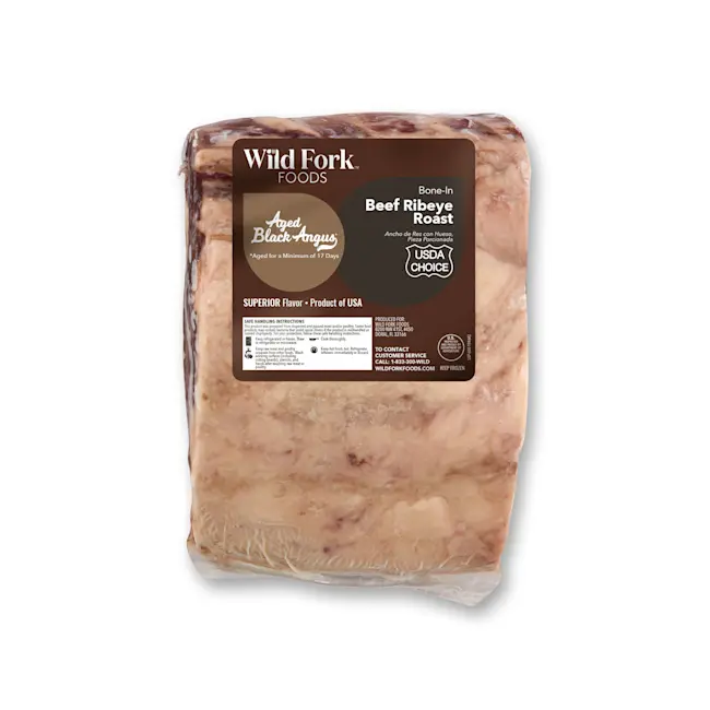 1222 WF PACKAGED USDA Choice Black Angus Beef Ribeye Roast Beef
