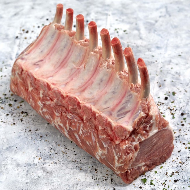 3114 WF RAW Frenched Pork Rib Rack pork