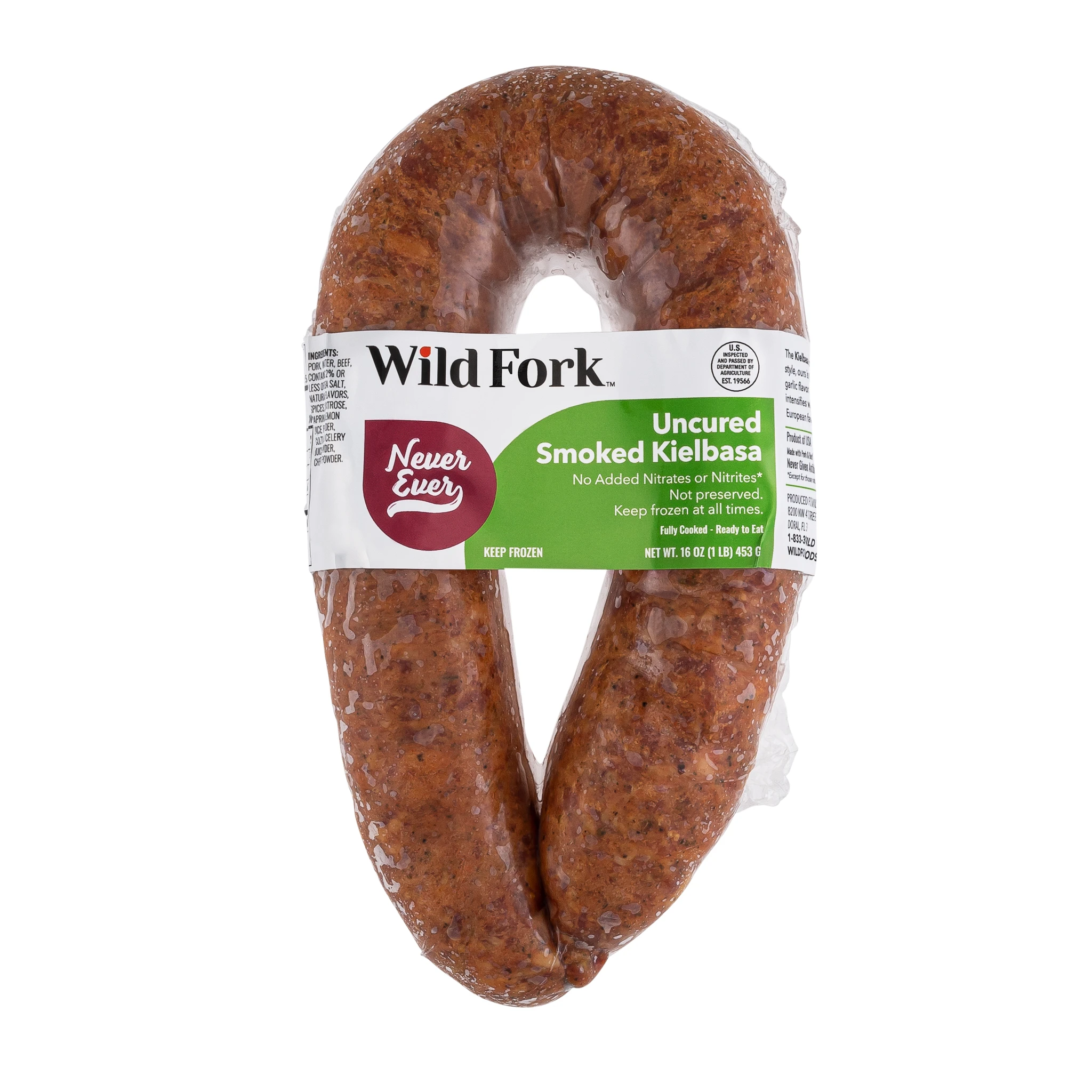 3733 WF PACKAGED Keilbasa Ring ABF Uncured SAUSAGE