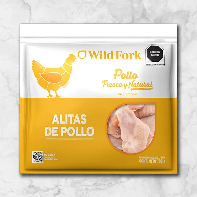 81469 WFMex Packaged Alitas de Pollo con Piel Aves