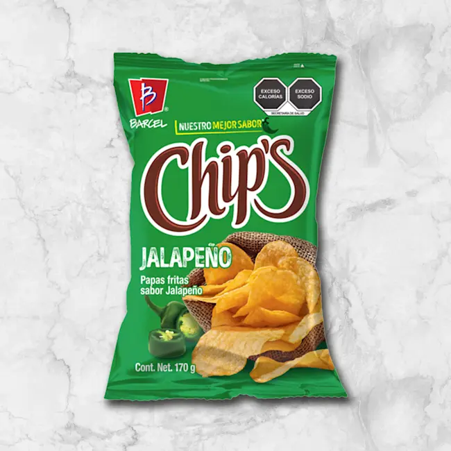 82455 WFMex Packaged BARCEL CHIPS JALAPEÑO 170G Abarrotes