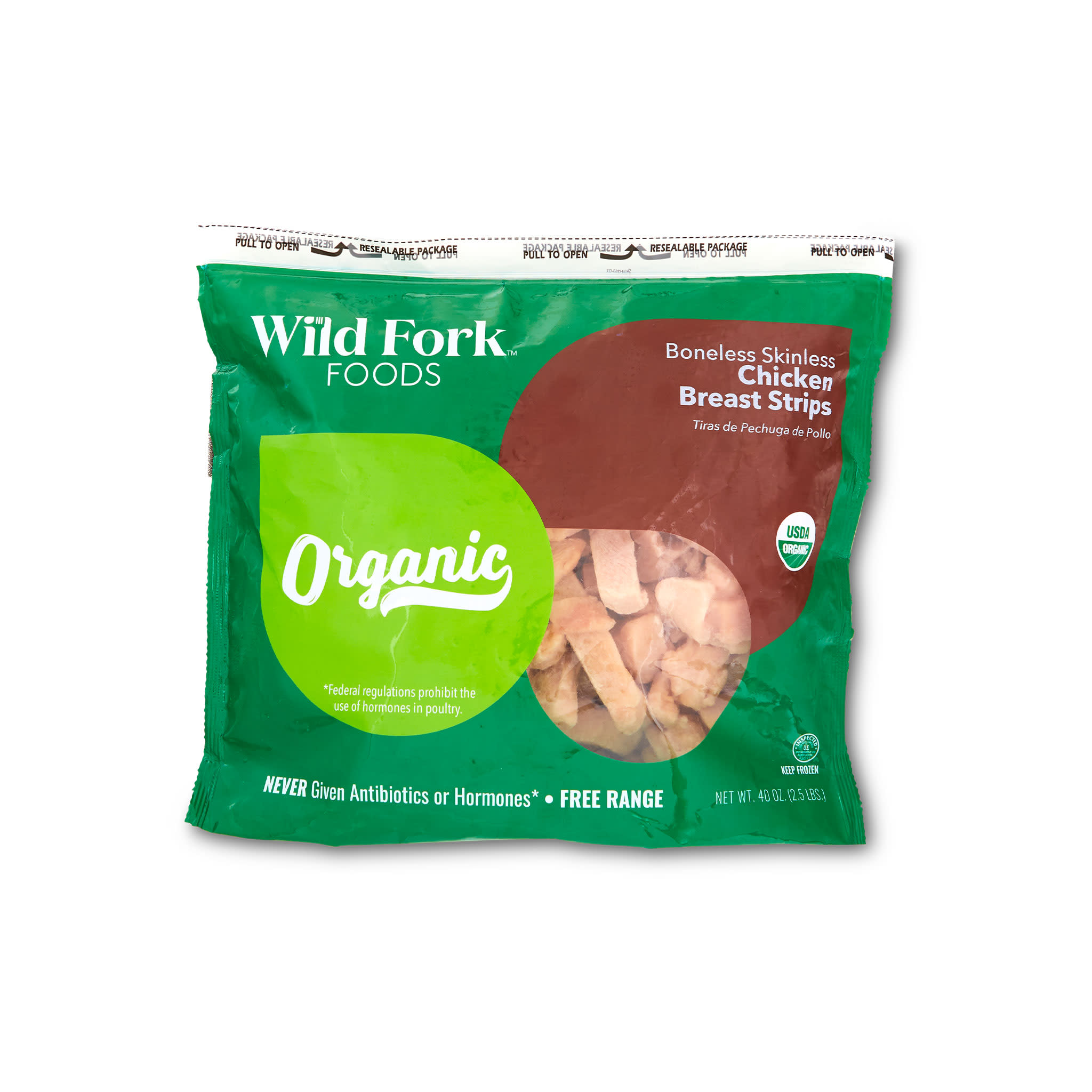 4314 WF PACKAGED Organic Chicken Breast Strips Poultry