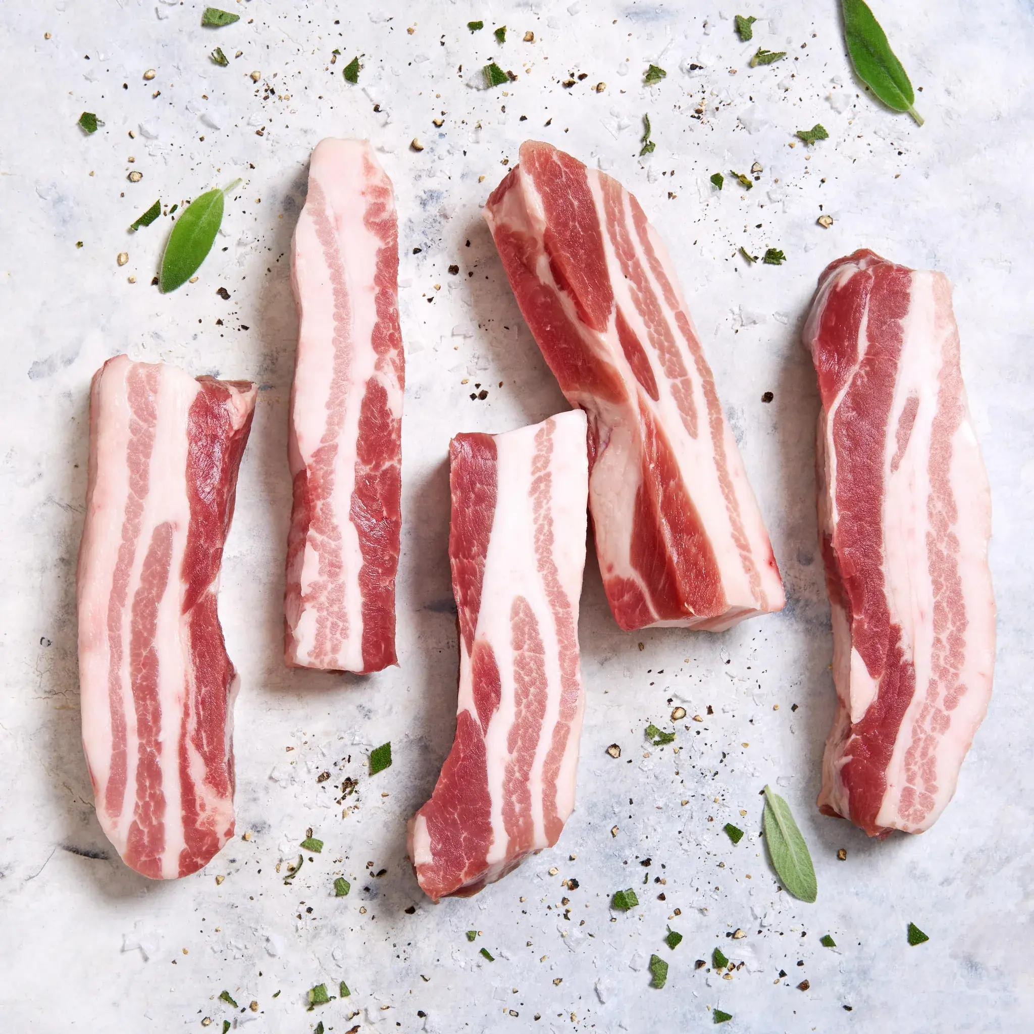 3424 RAW Berkshire Pork Belly Strip, Skinless