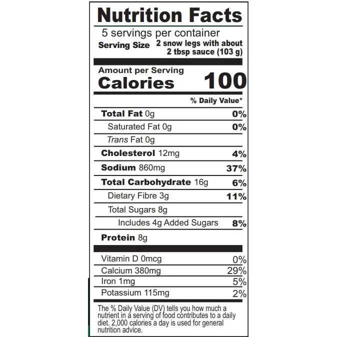 6393 Nutrition Facts - Surimi tray w Sauce.webp