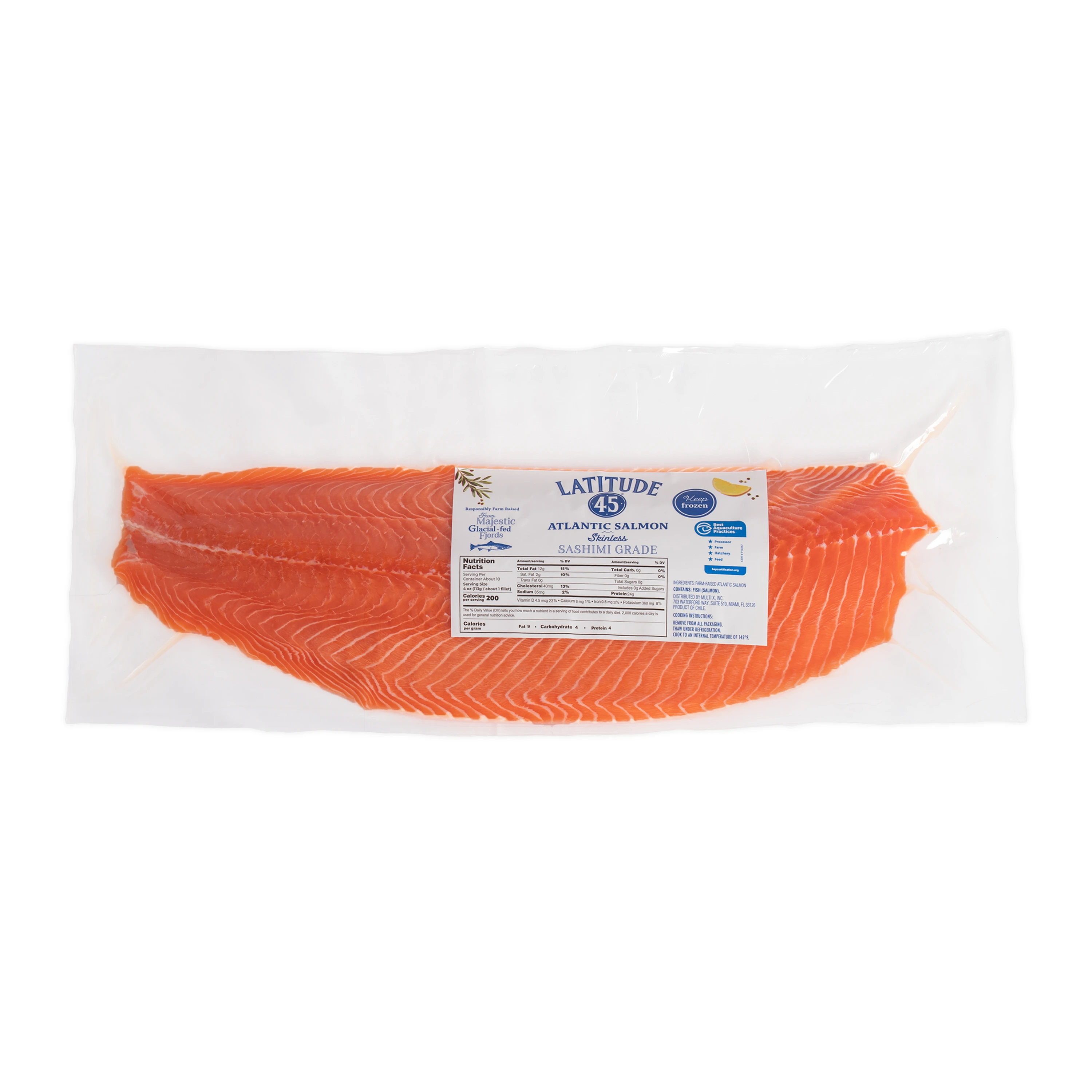 6321 PACKAGED Skinless Atlantic Salmon Fillet
