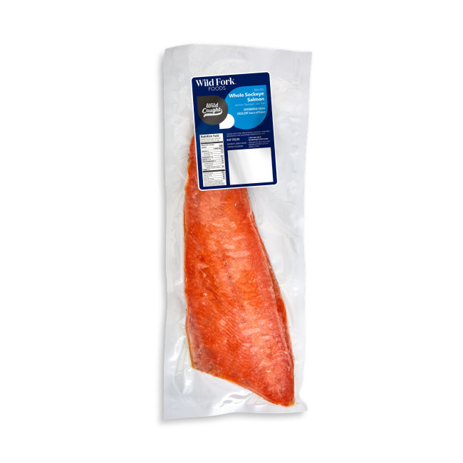 6051 WF PACKAGED Skin-On Whole Sockeye Salmon Seafood