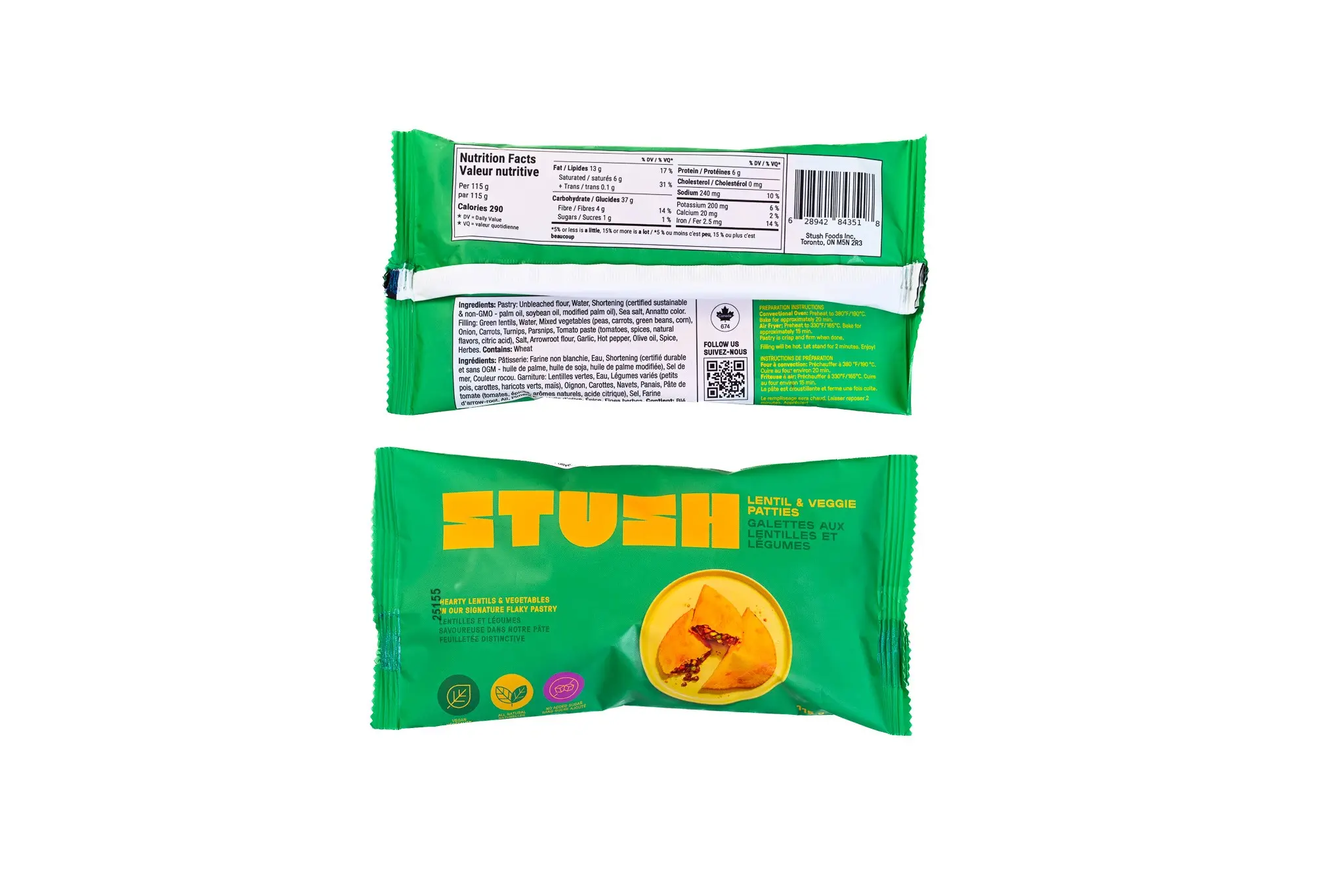 22059 Packaging Jamaican Lentil & Veggie Patties