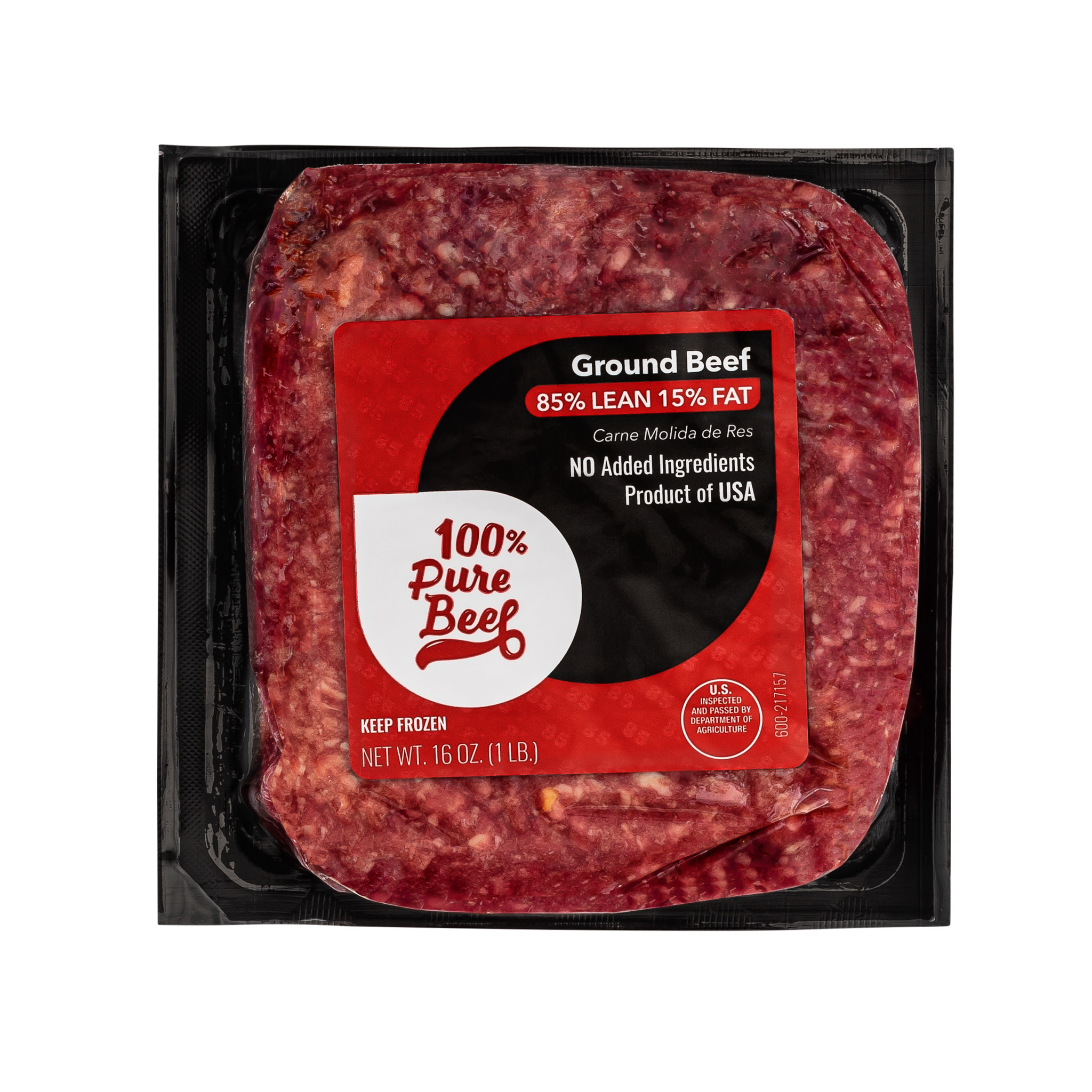 2653 WF PACKAGED Ground Beef 85- Lean - 1 LB Beef