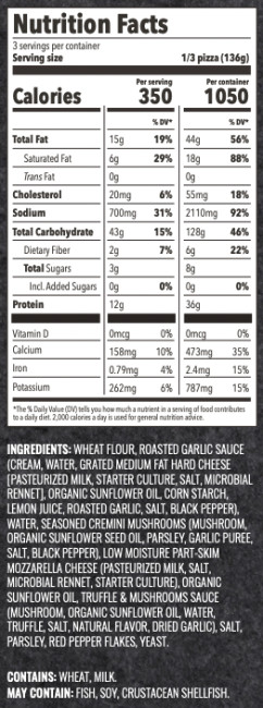 8242 WF NFT pizza mushroom truffle 14 4oz fw