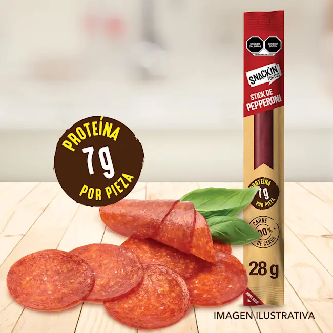 82424 WFMex Lifestyle STICK DE PEPPERONI SNACKIN FOR YOU 28g Botanas