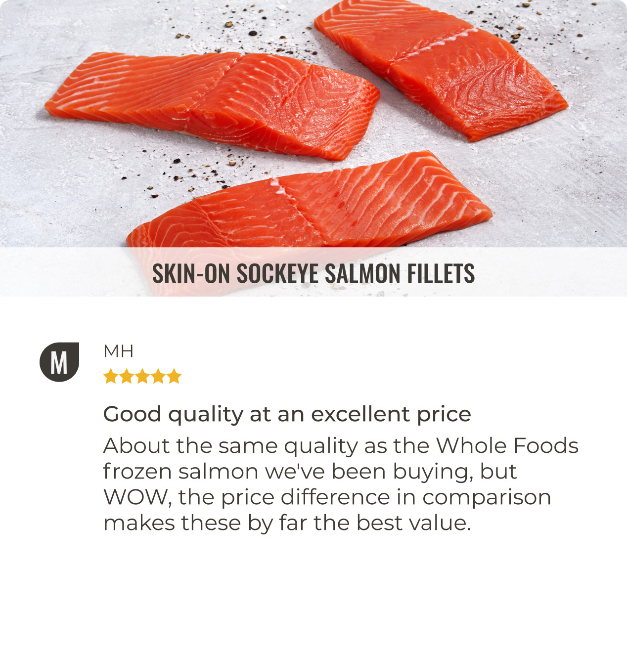 Skin-On Salmon Review Card