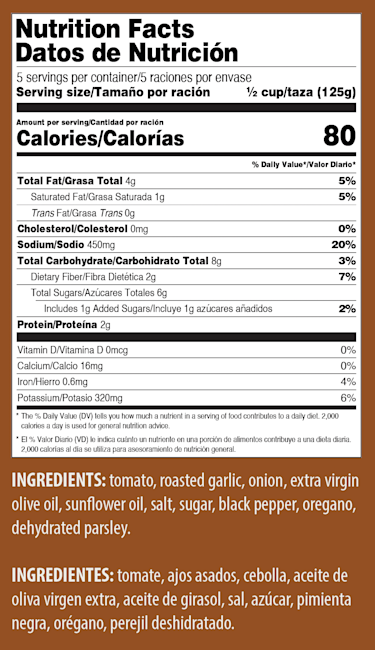 9919 NFT Flora Homestyle Roasted Garlic Sauce