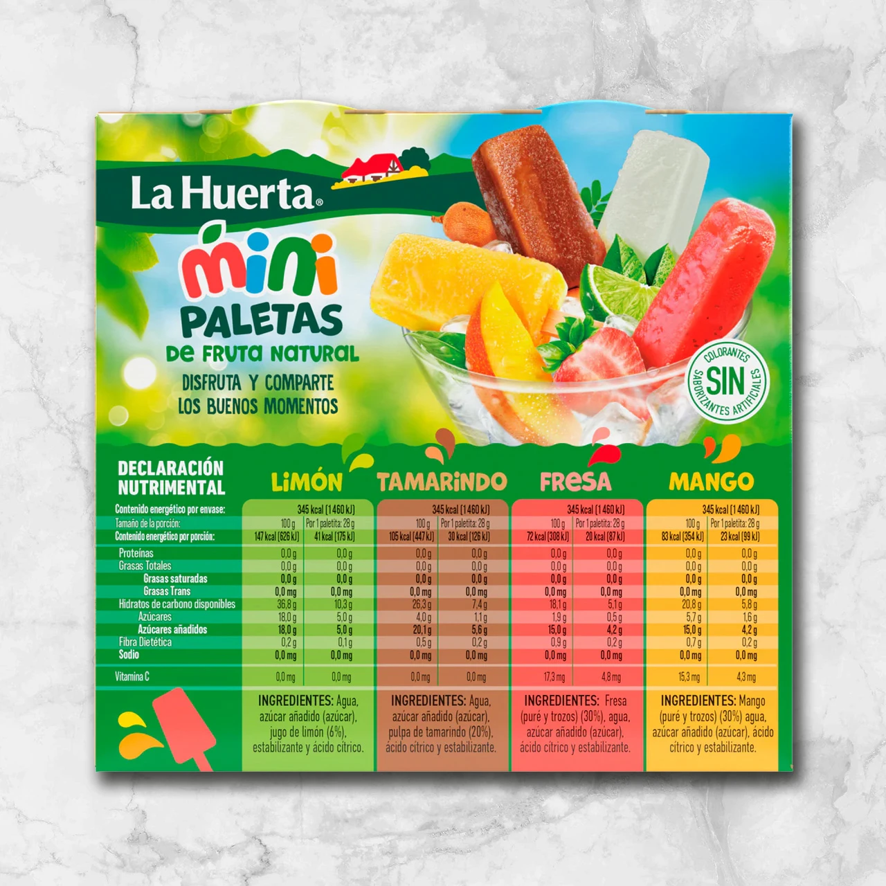 82398 MIX DE PALETAS HELADAS FRUTALES INFO NUTRIMENTAL