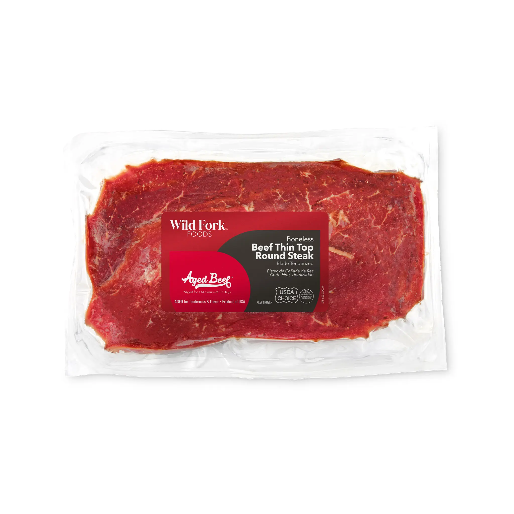 1187 WF PACKAGED BEEF THIN TOP ROUND STEAK BEEF