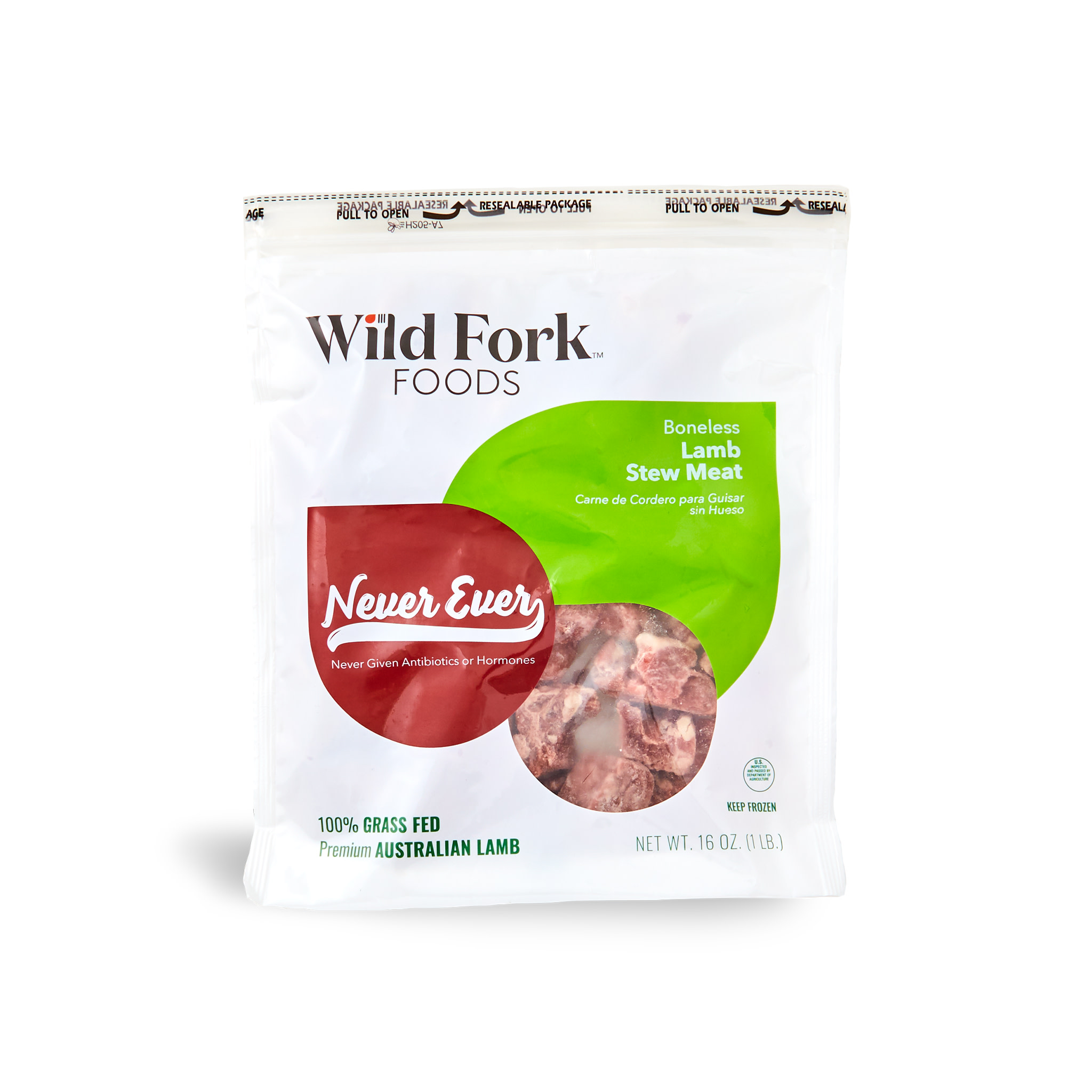 5110 WF PACKAGED Grass Fed Boneless Lamb Stew Meat Specialty Meats
