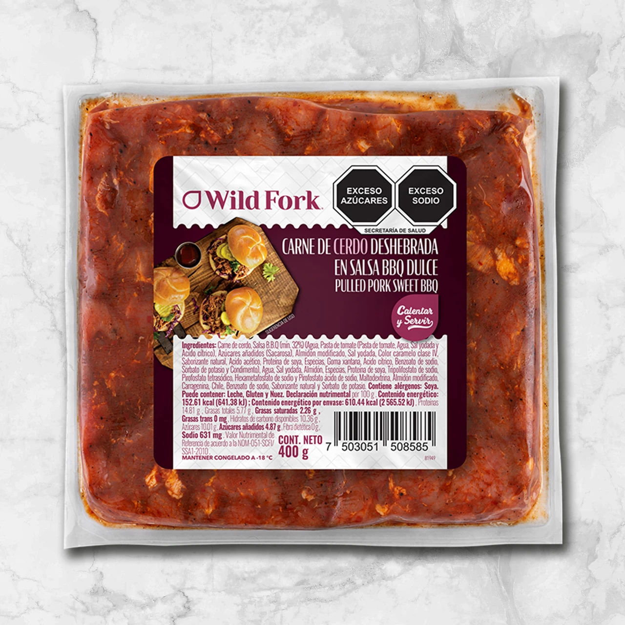 81949 WFMex Packaged PULLED PORK KOWI Cerdo
