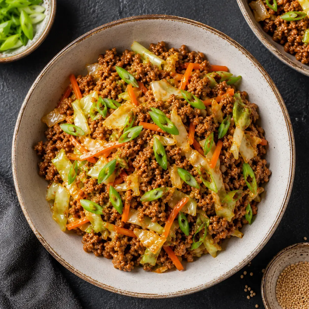 Ground Pork Egg Roll in a Bowl