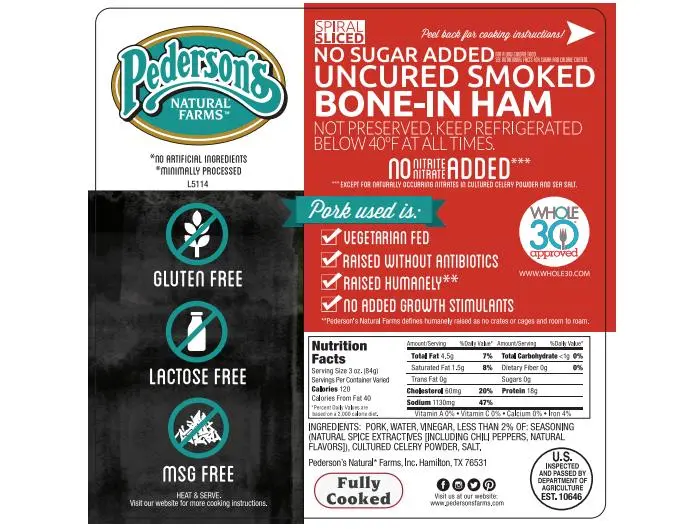 3814 FC Uncured Spiral Bone-In Half-Ham