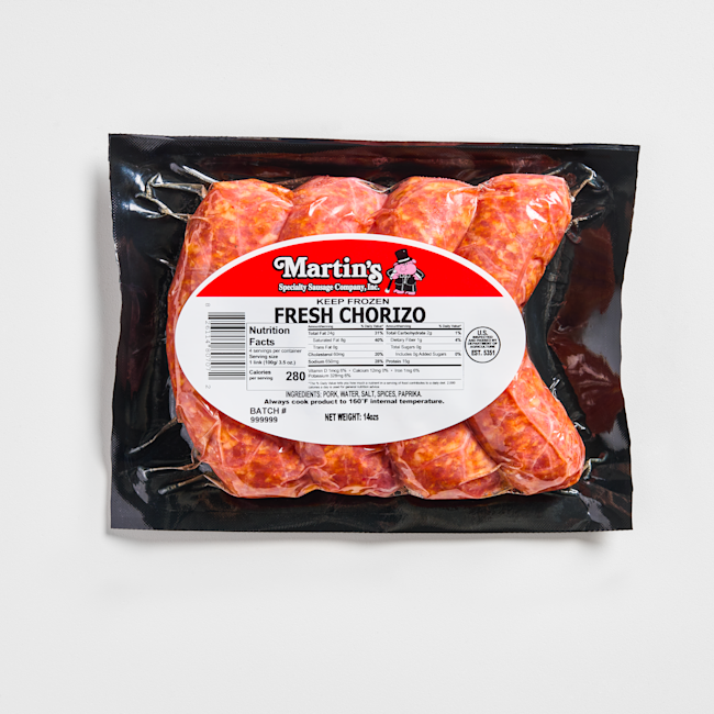 3822 PACKAGE Chorizo Pork Sausage - Martin's