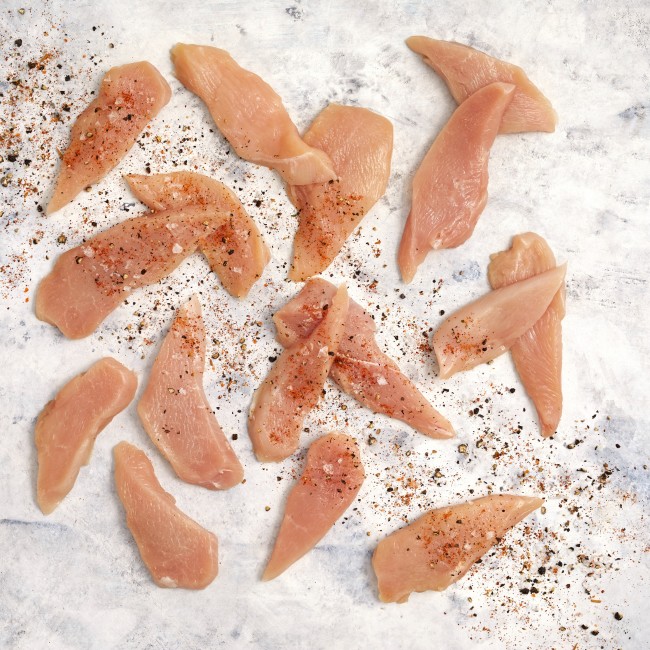 4130 WF Raw Chicken Breast Strips ABF Poultry