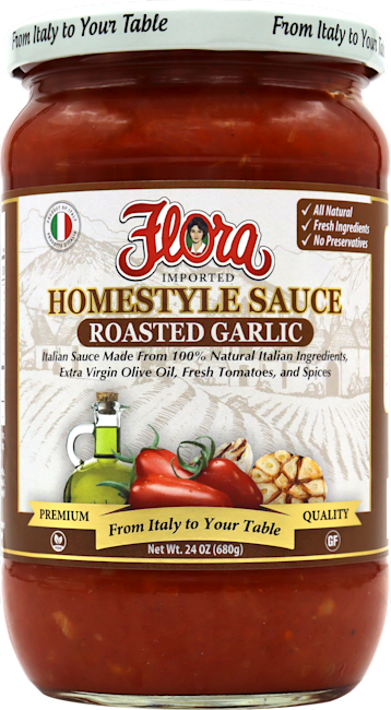 9919 ARTWORK Flora Homestyle Roasted Garlic Sauce