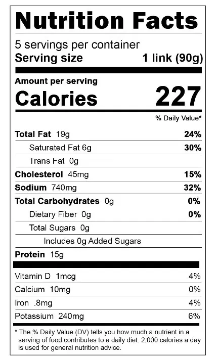 3744 WF NFT uncured mild italian sausage 1lb