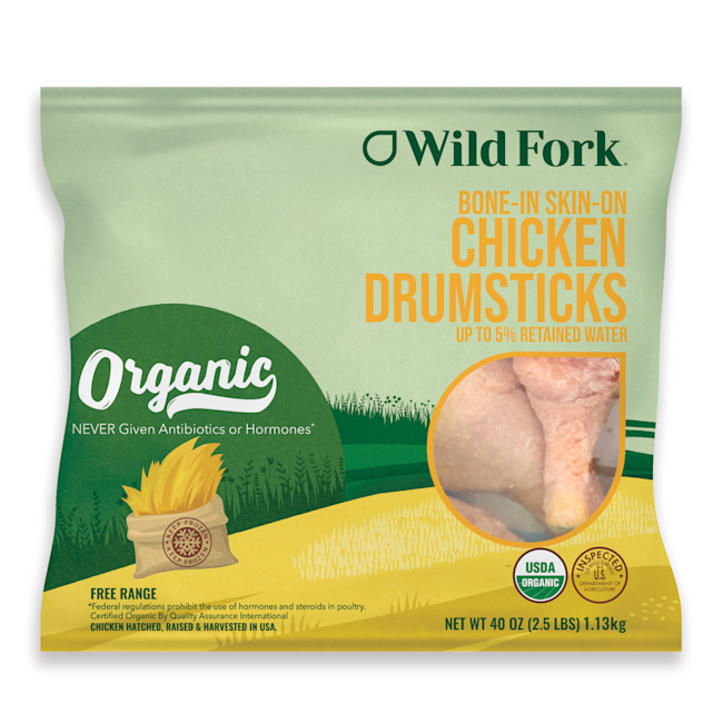 4302 WF PACKAGED Organic Chicken Drumsticks Poultry
