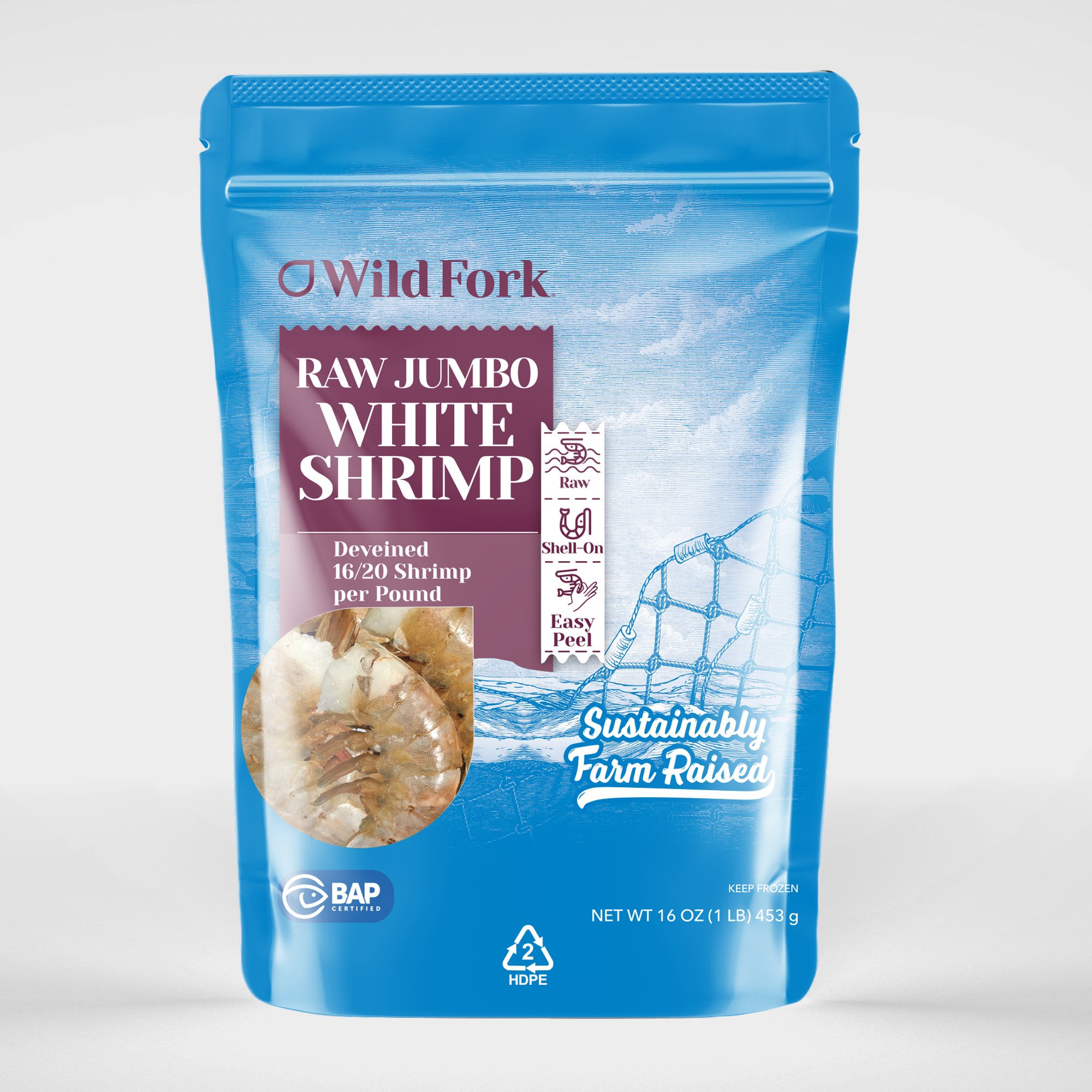 EZ Peel Shrimp 16/20 J 1lb | Wild Fork Foods
