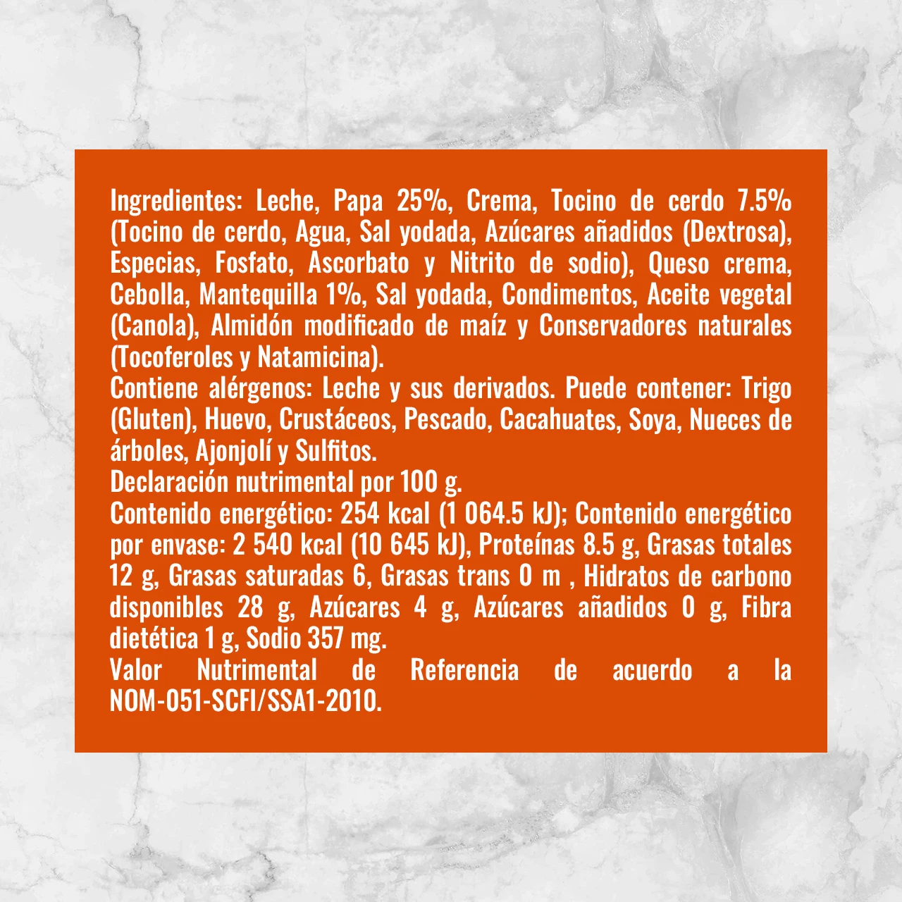 82157 CREMA DE PAPA CON TOCINO Info nutrimental