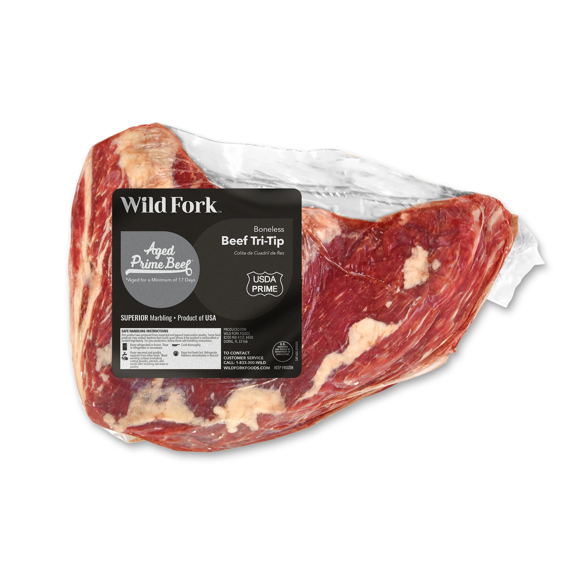 1409 WF PACKAGED USDA Prime Beef Tri-Tip Beef