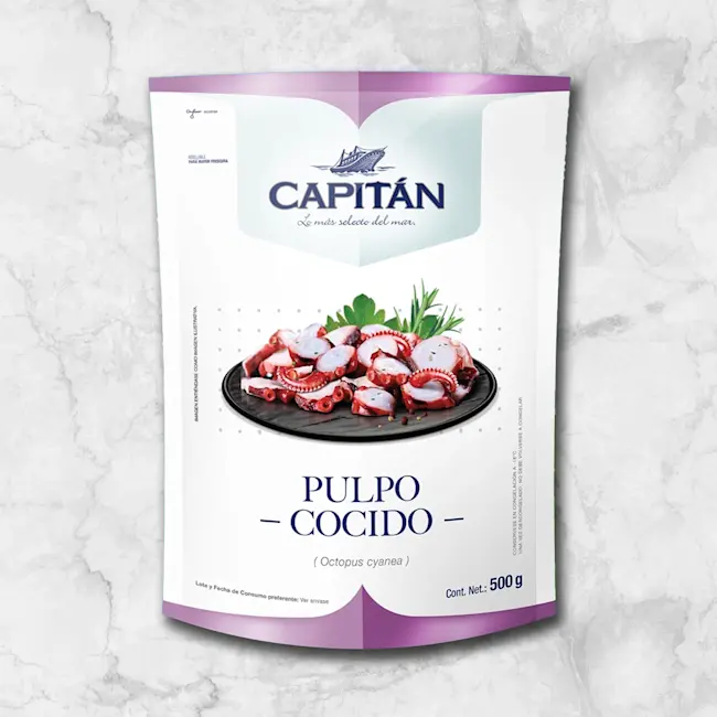 82019 WFMex Packaged PULPO COCIDO PICADO 500G Pescados y mariscos