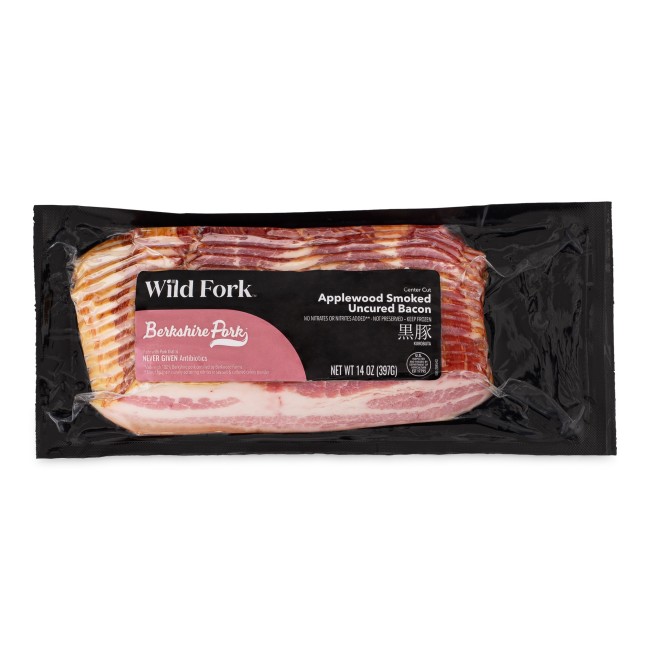 3806 WF PACKAGED Applewood Smoked Berkshire Bacon Uncured Pork