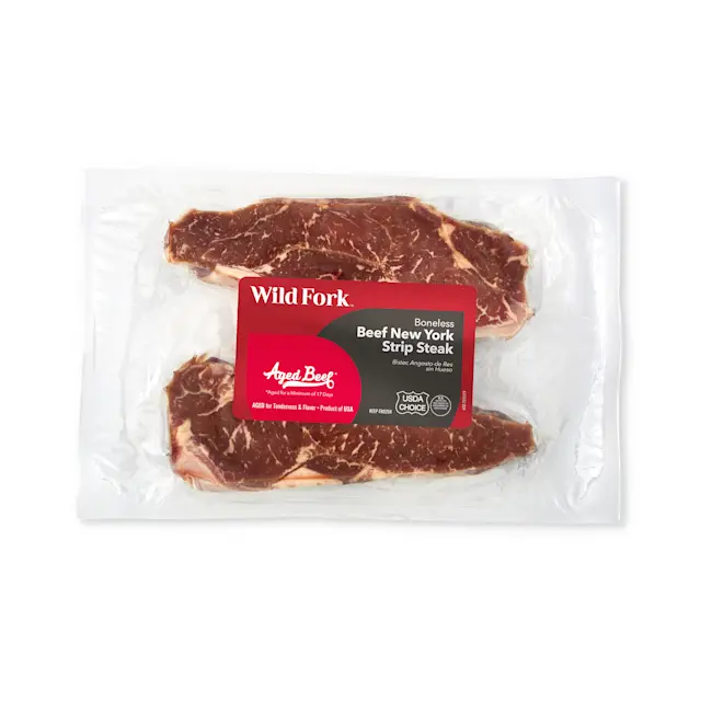 1156 WF PACKAGED USDA Choice Beef NY Strip Steak Beef