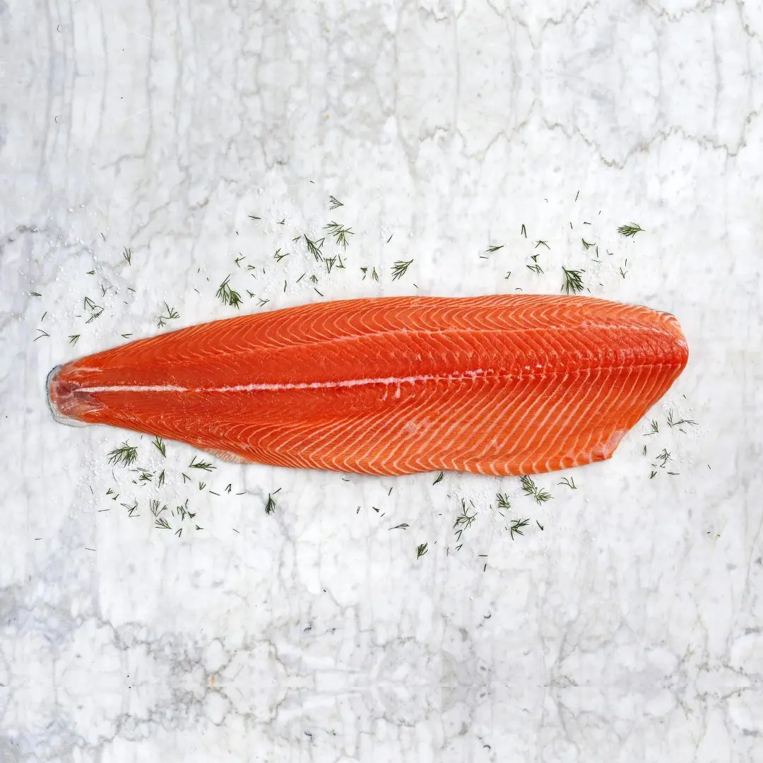 6036 6320 WF Raw Skin-On Whole Atlantic Salmon Seafood