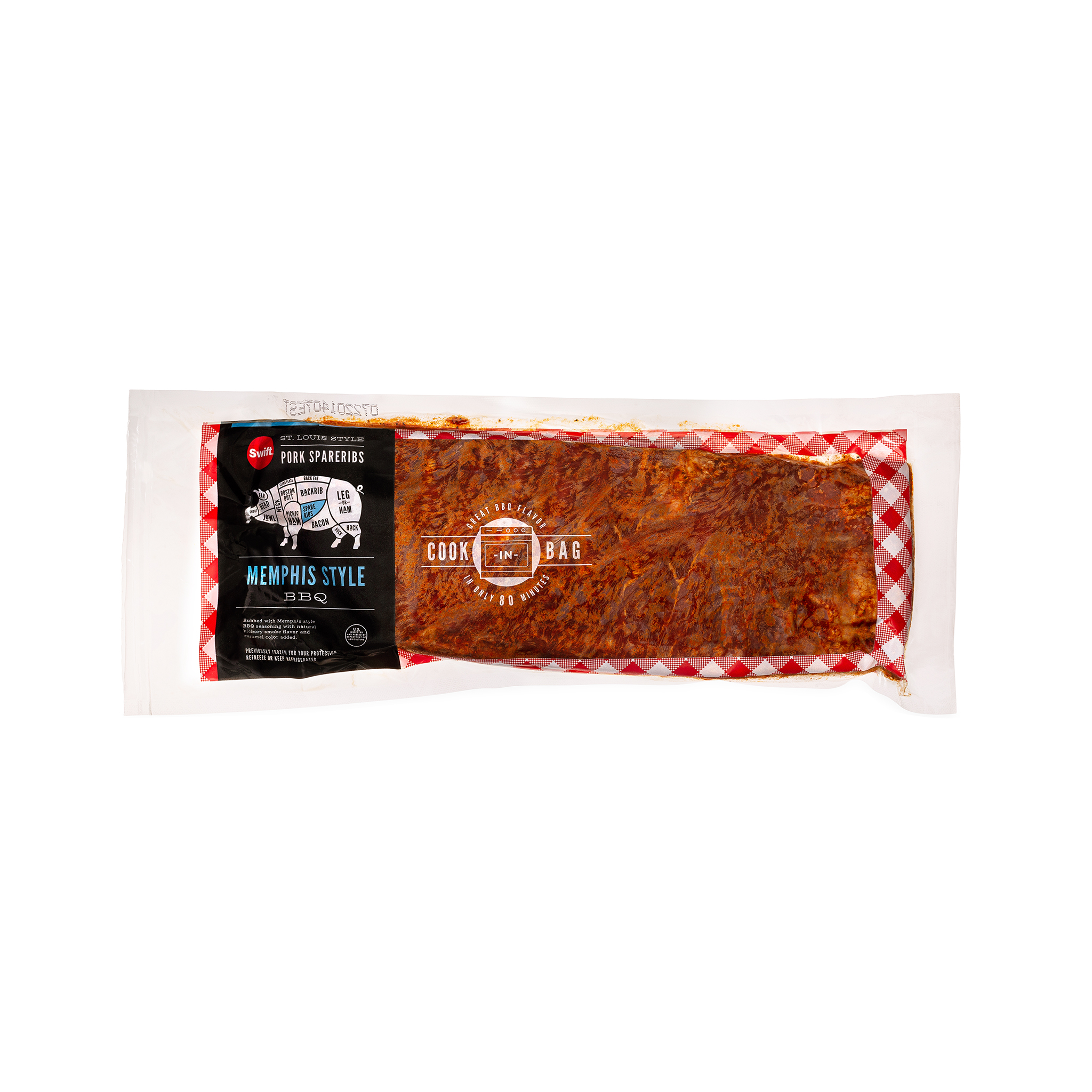 St. Louis Ribs Memphis Style (Cook In Bag)