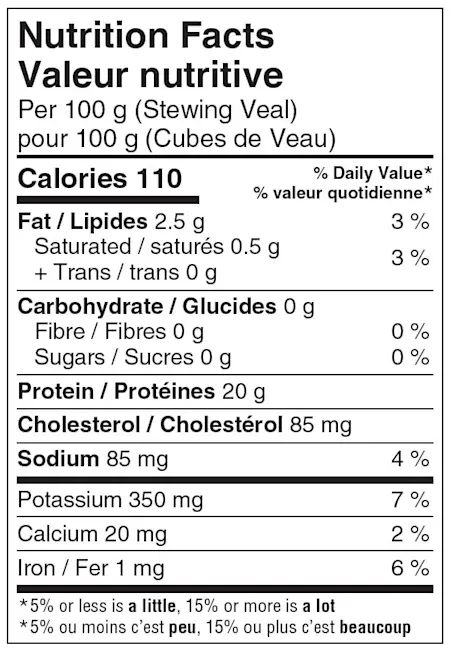 WFC 6601 NB Veal StewCubes NFT