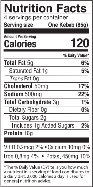 3595 - Raw Pre-Seasoned Korean Style Pork Kebabs - NFT V2