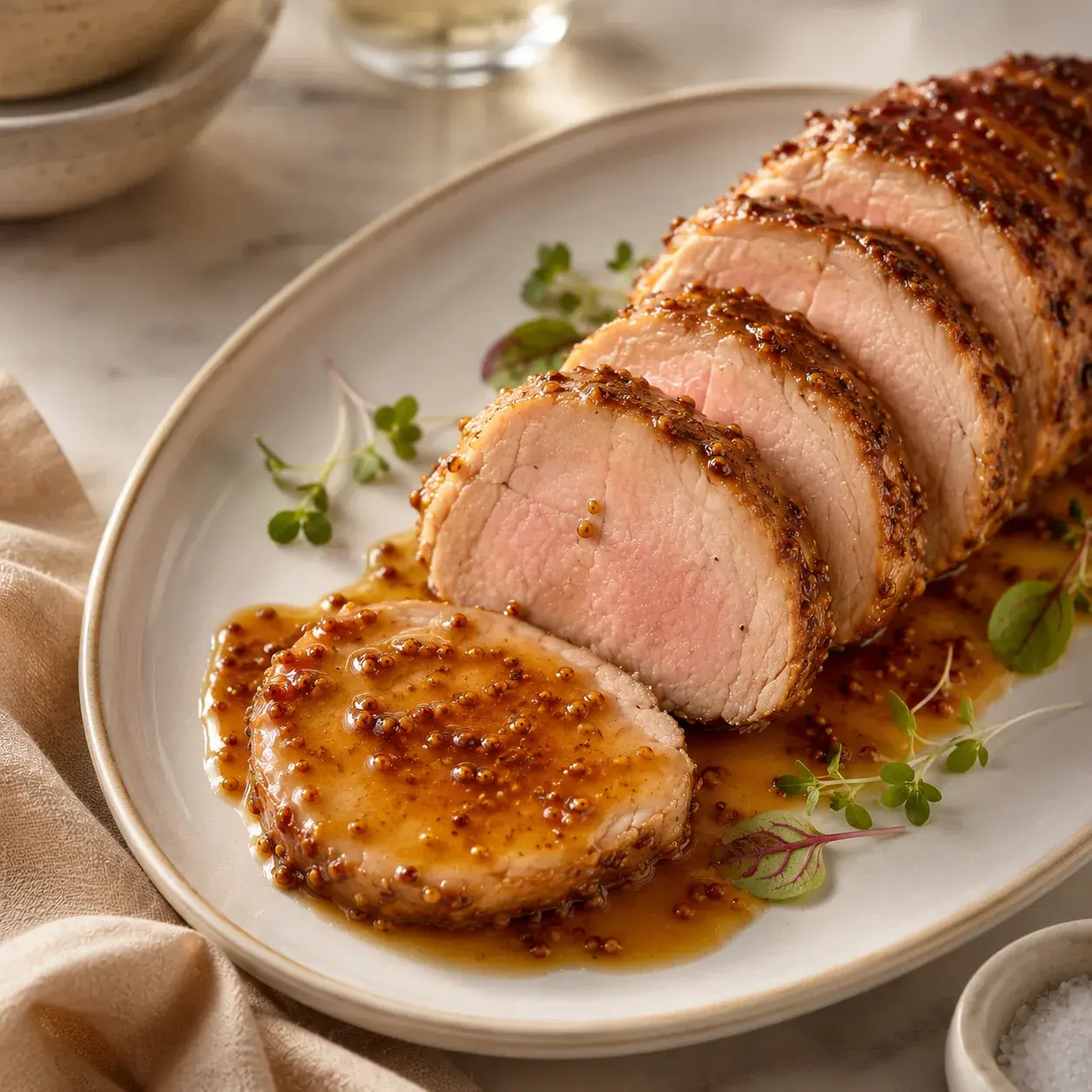 Honey Mustard Glazed Pork Tenderloin