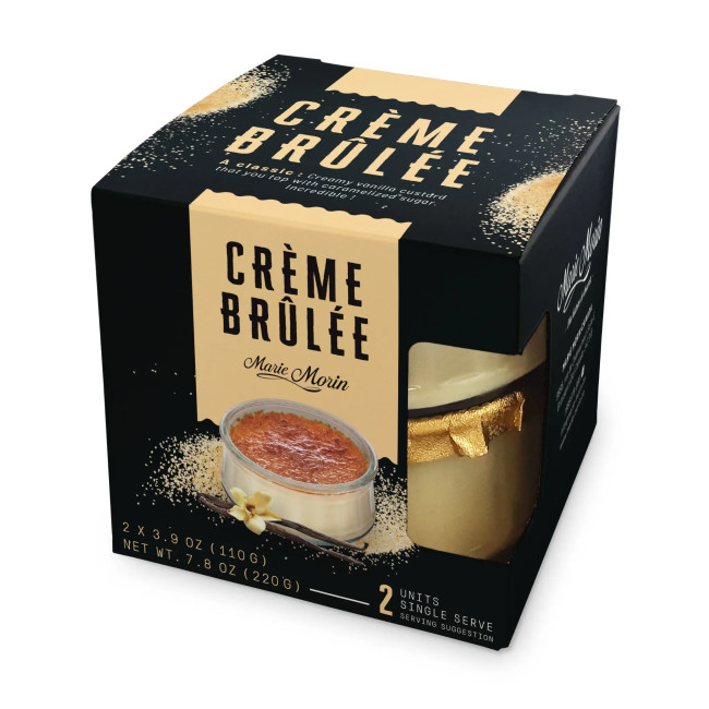 7075 WF Packaged Crème Brulee - Marie Morin Breads, appetizers and desserts